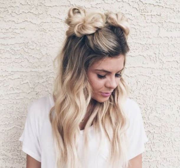 35 Best Half Up Half Down Bun Hairstyles That Dont Look Messy Yourtango 6430